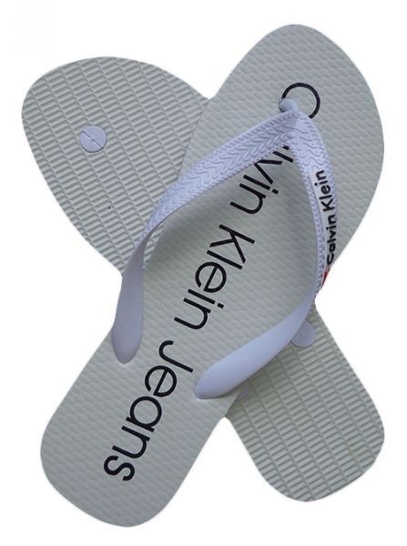 Chinelo Calvin Klein Branco e Preto MOD:30196